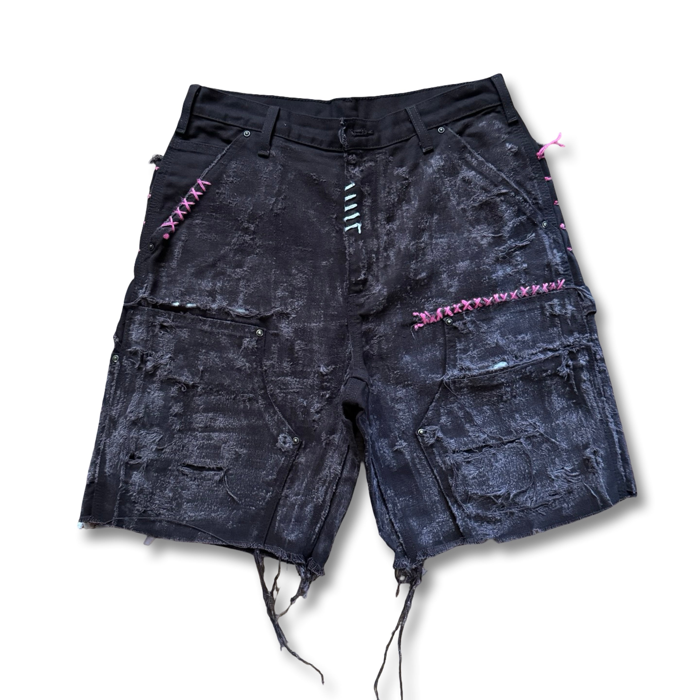 Flamingo distressed starry night tribal “ARTS AND CRAFTS” short.