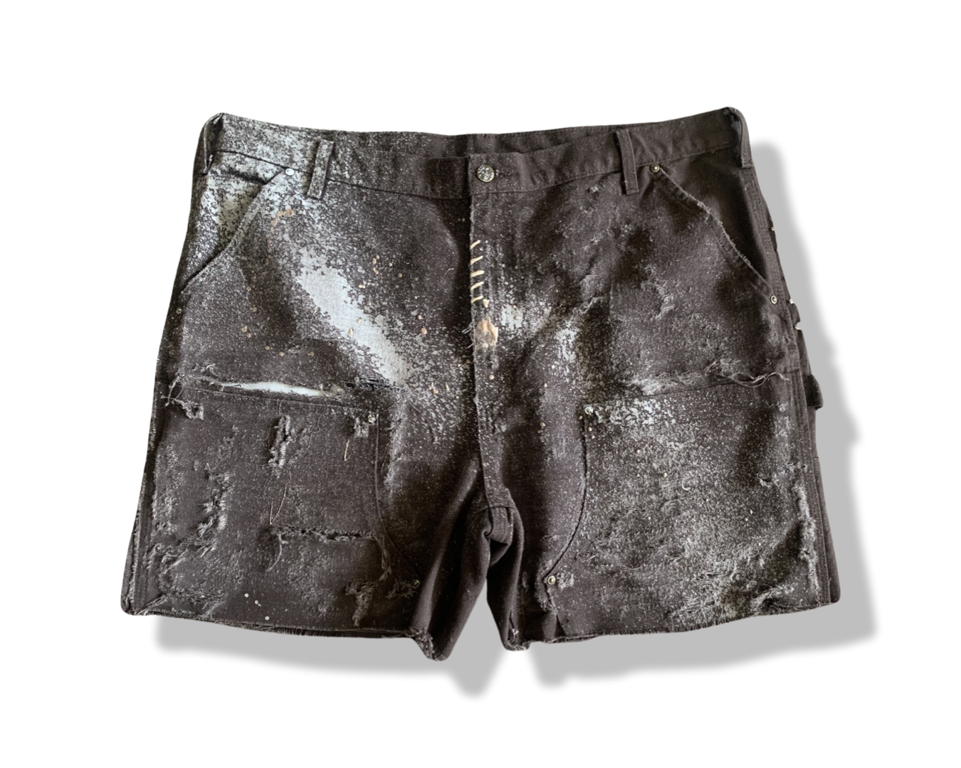 Cocoa Heavyweight Canvas Distressed Utility Short