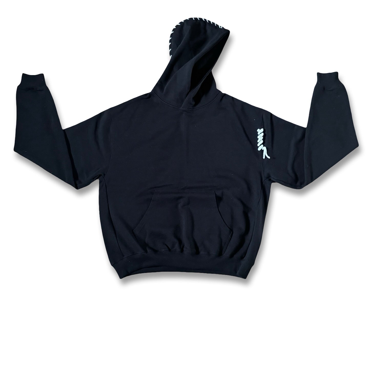 Onyx black “R” stitched mamba hoodie