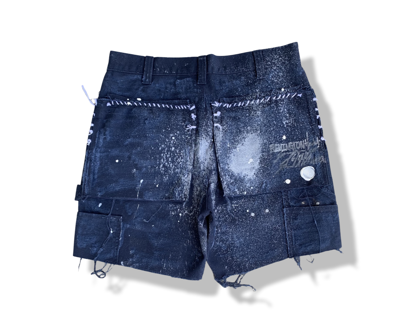 Navy Lightweight Canvas Flat Front Moon Dust Utility Short