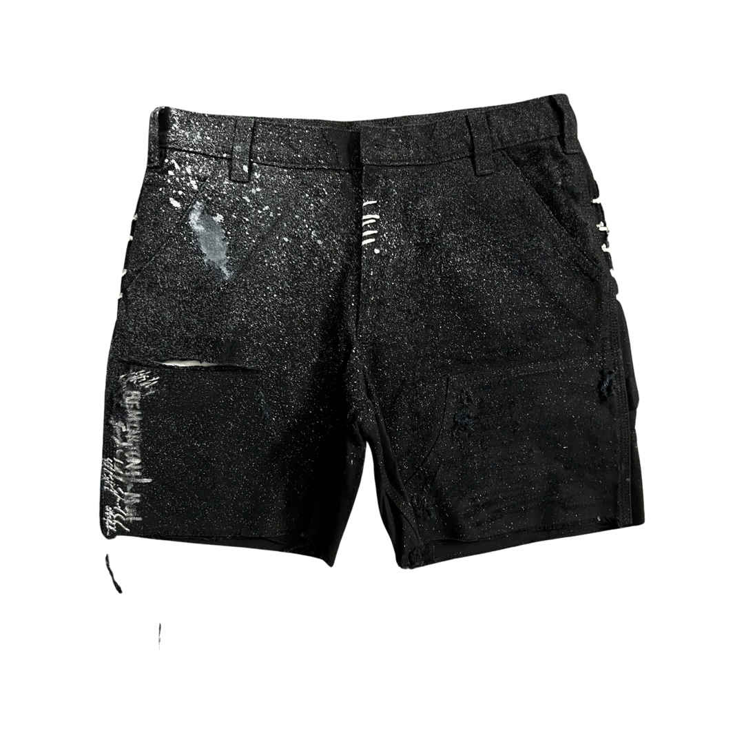 Onyx Black Lightweight Canvas Utility Short