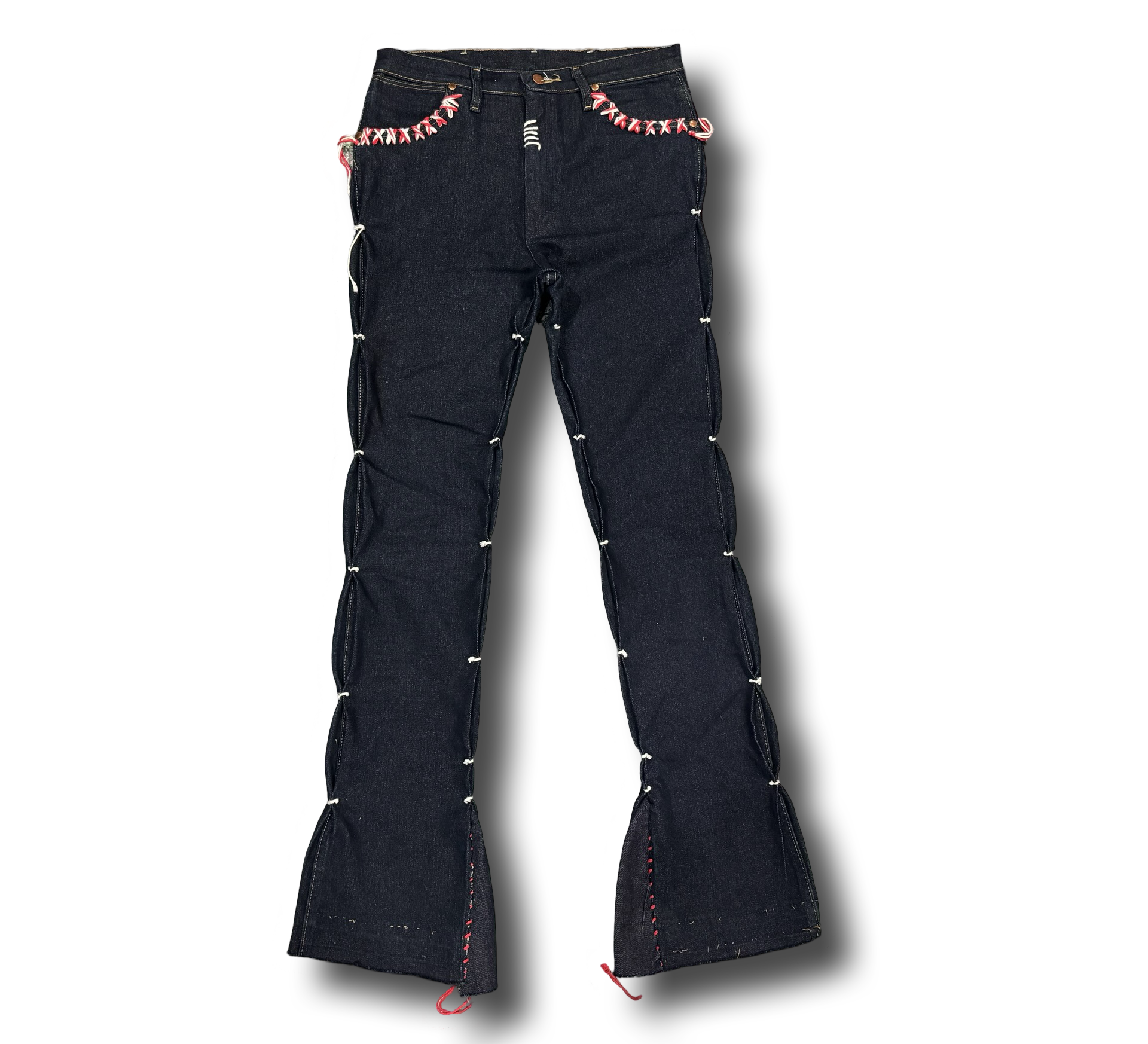 Raw Stretch One Stitched Mamba Flare Denim