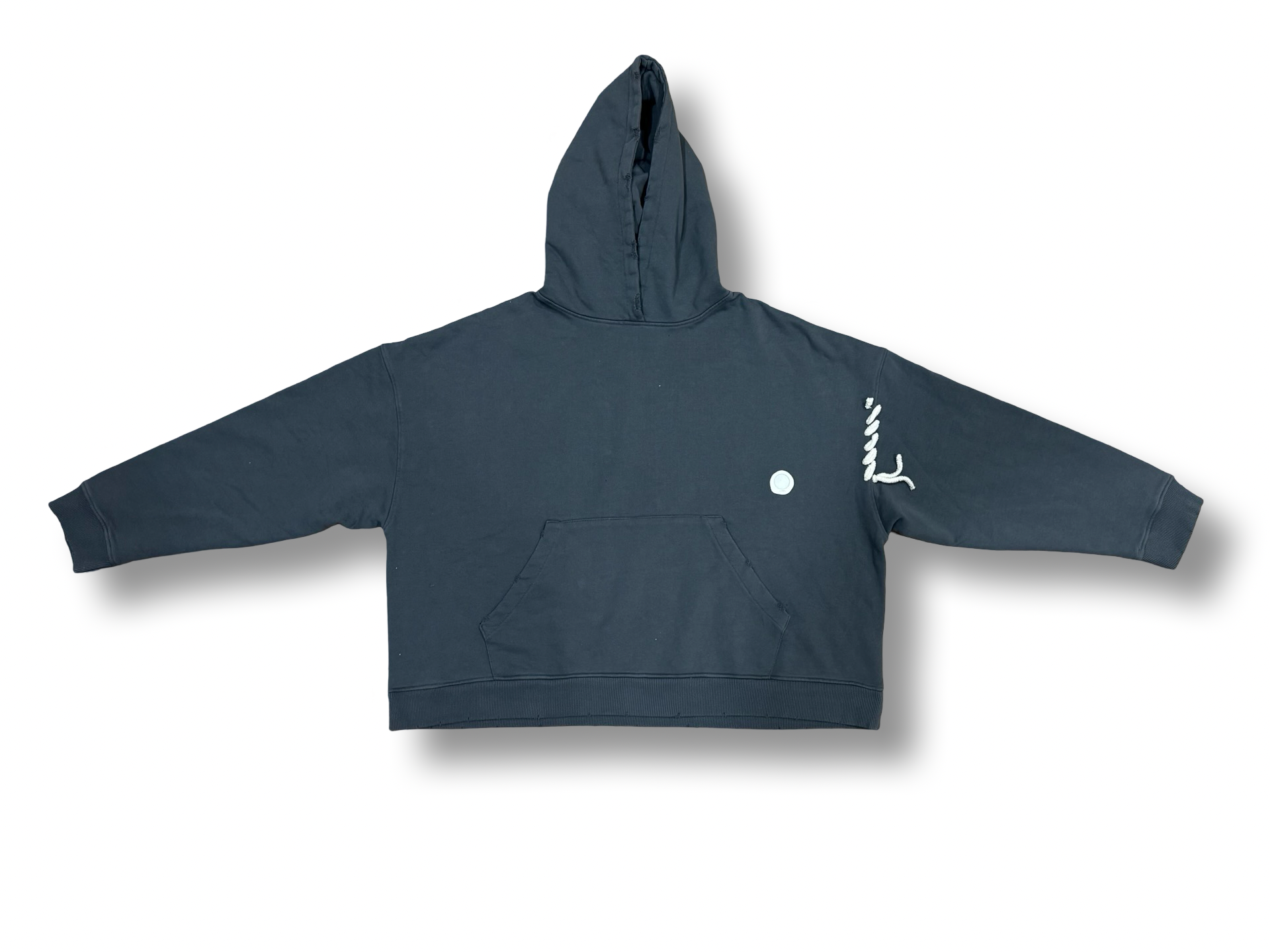 CEMENT Grey Sumo Cropped Hoodie