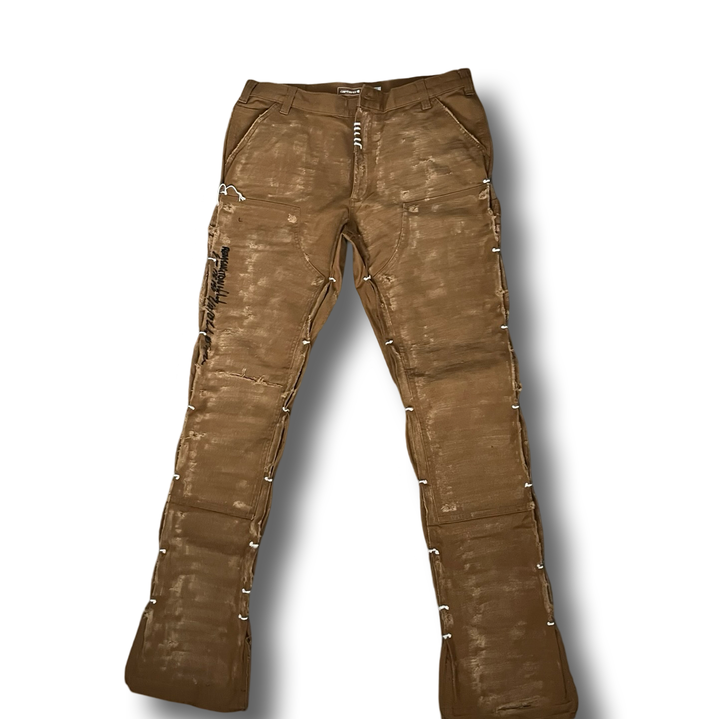 Classic distressed double knee pant