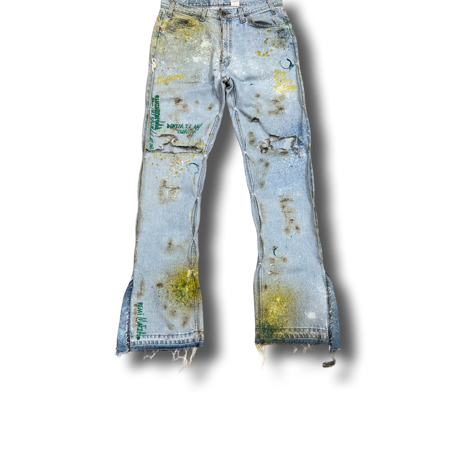 Atom Wars Relaxed Flare Destroyed Denim