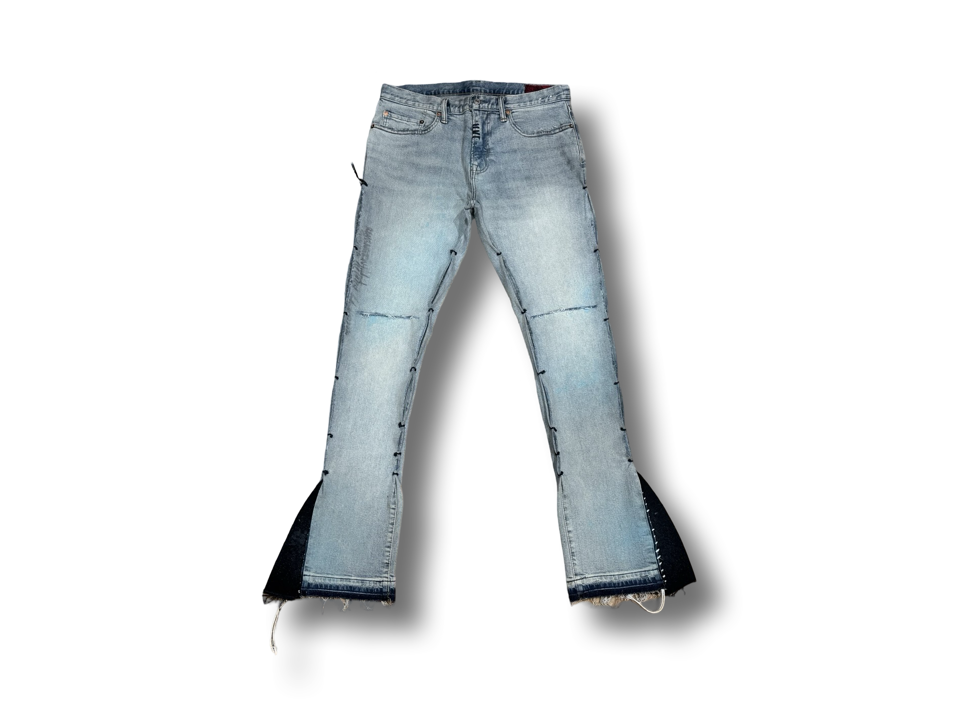 Light blue moon dust mamba flare jean.