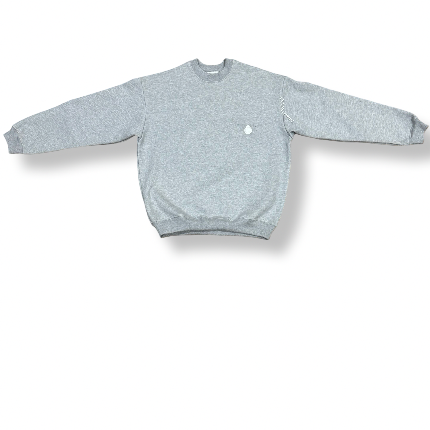 Grey distressed "MAMBA"crew neck.