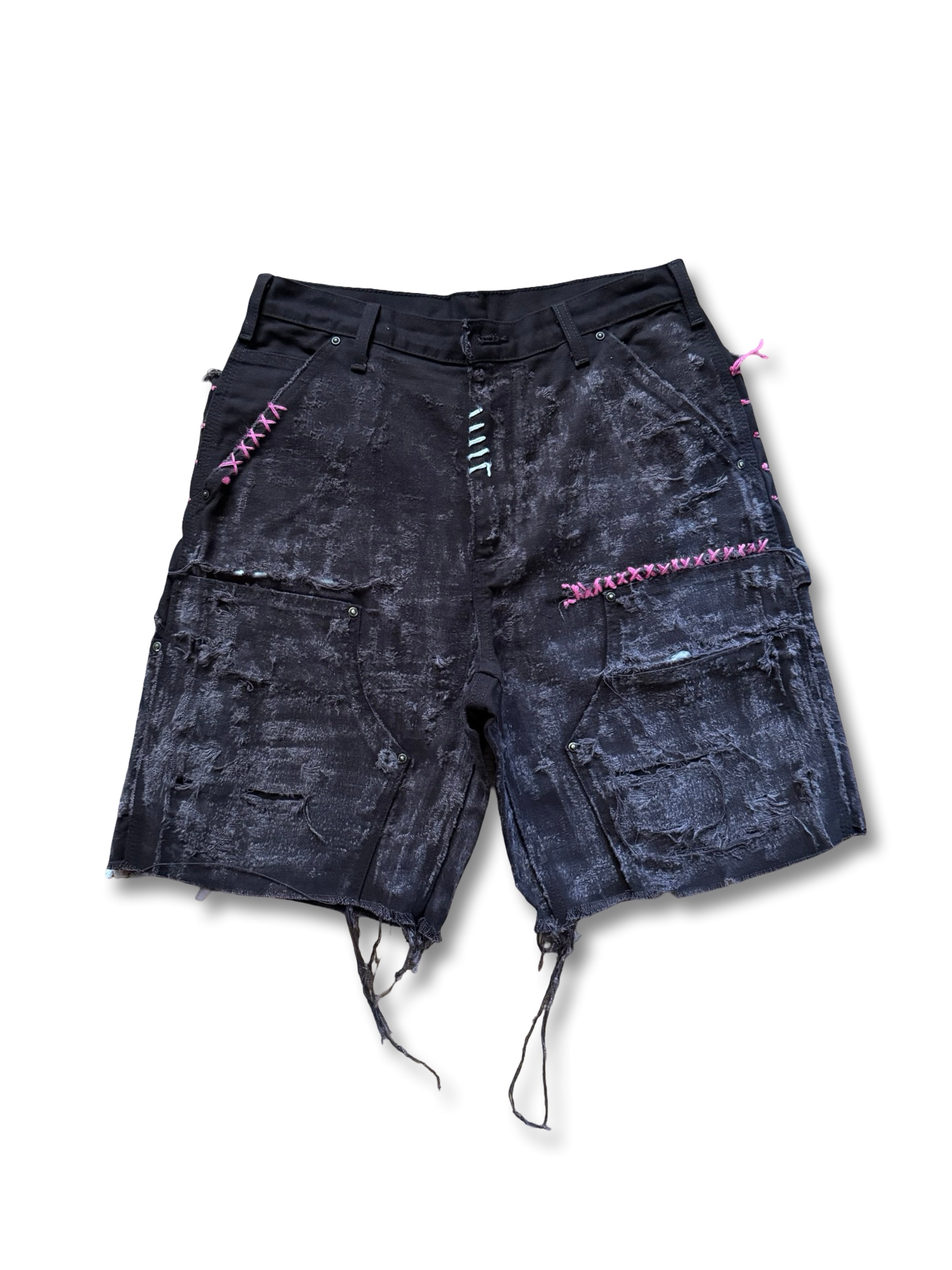 Flamingo distressed starry night tribal “ARTS AND CRAFTS” short.