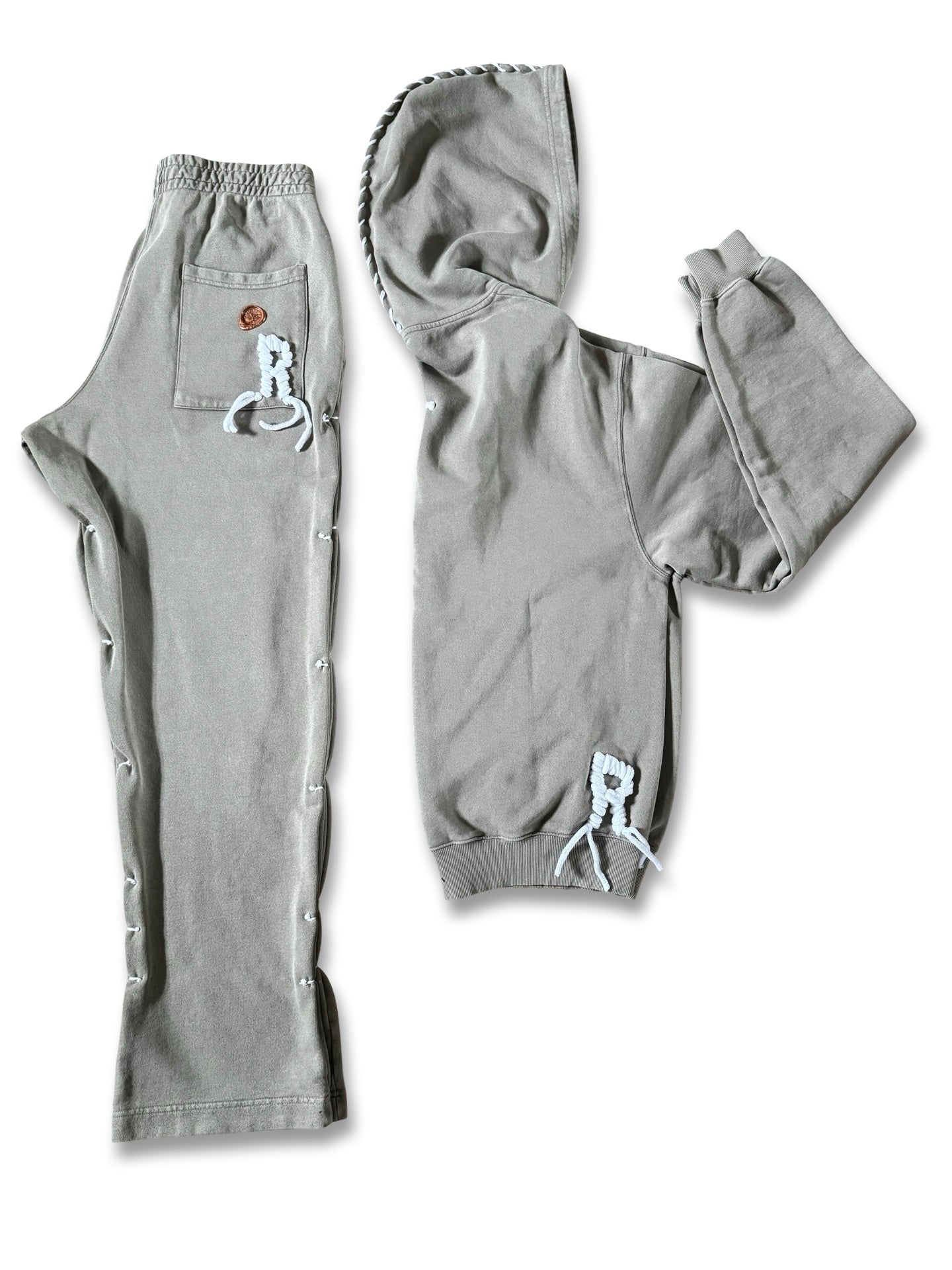 Sandy brown “R” stitched mamba pullover hoodie