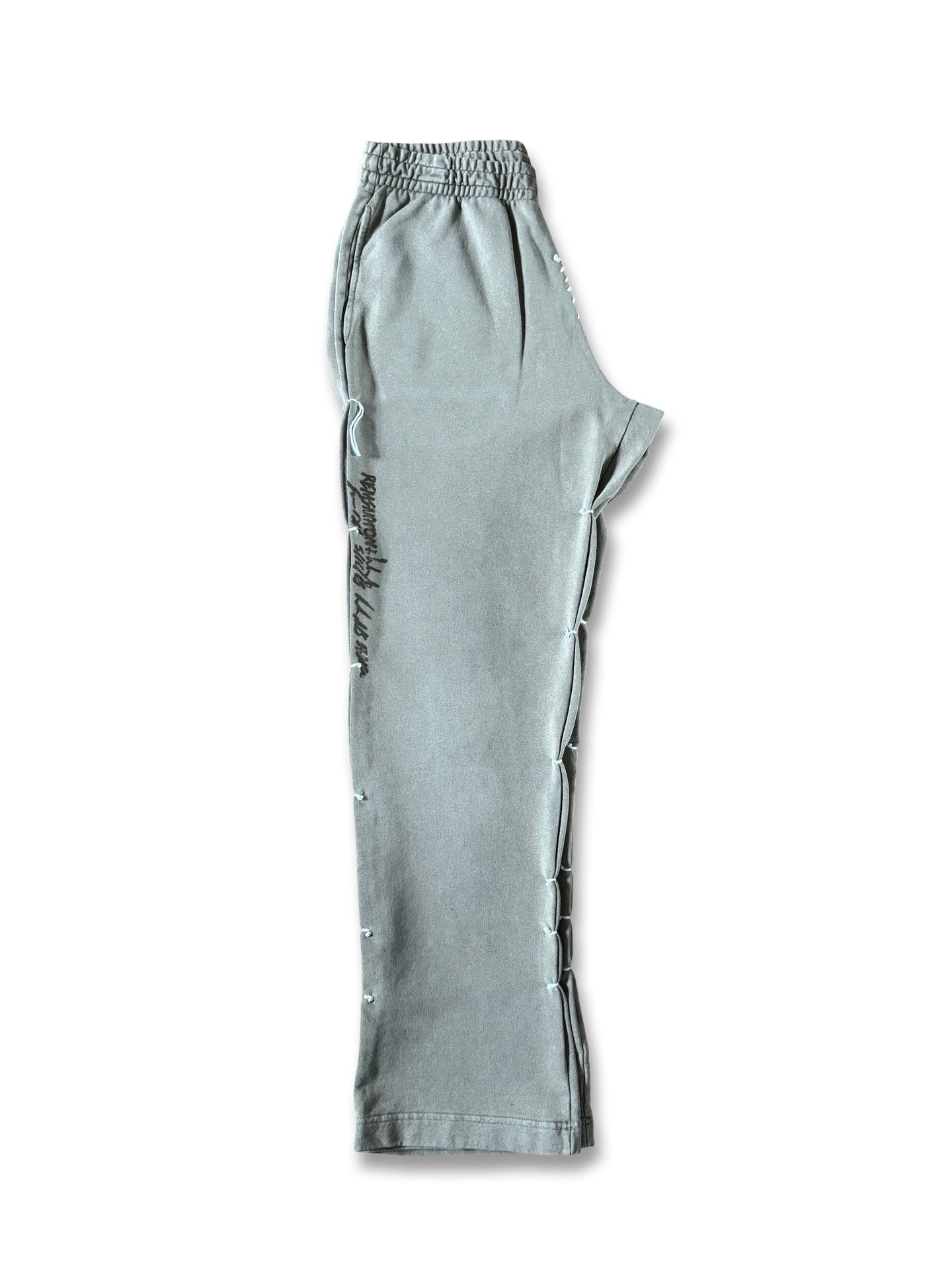 Sandy brown “R” stitched mamba straight leg flare sweatpant