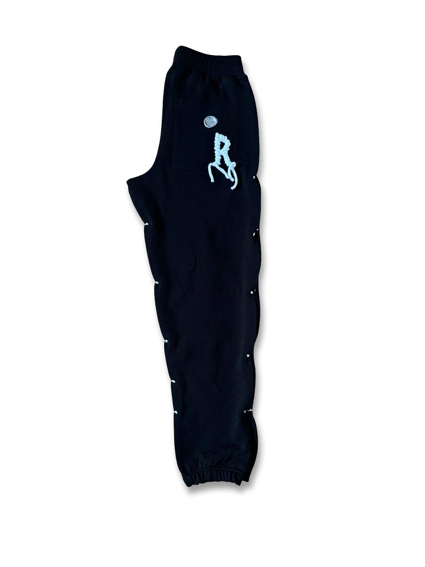 Onyx black “R” stitched mamba sweatpant