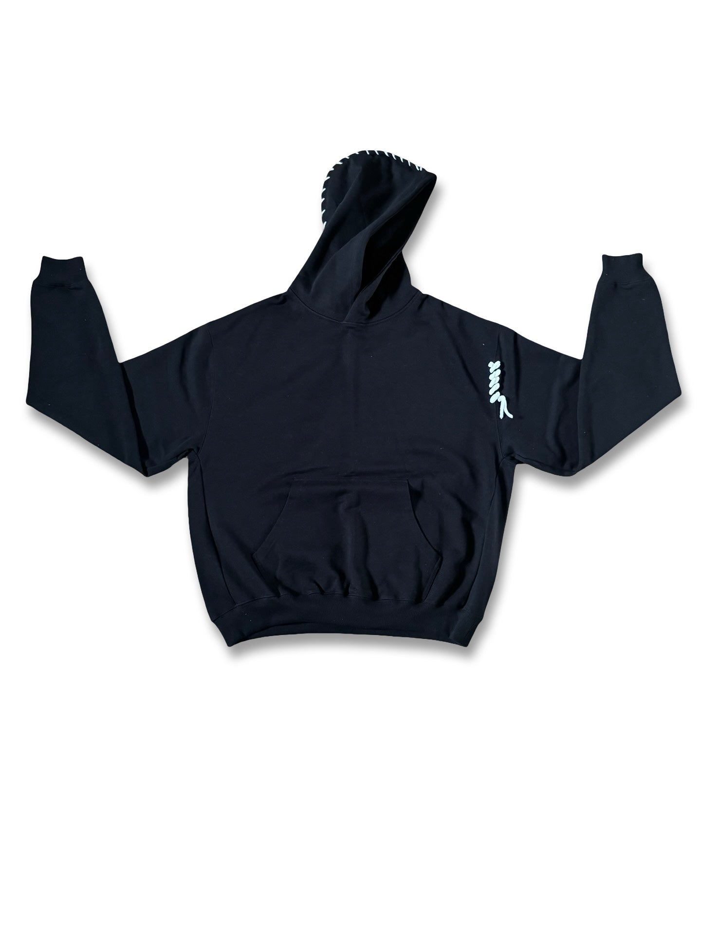 Onyx black “R” stitched mamba hoodie