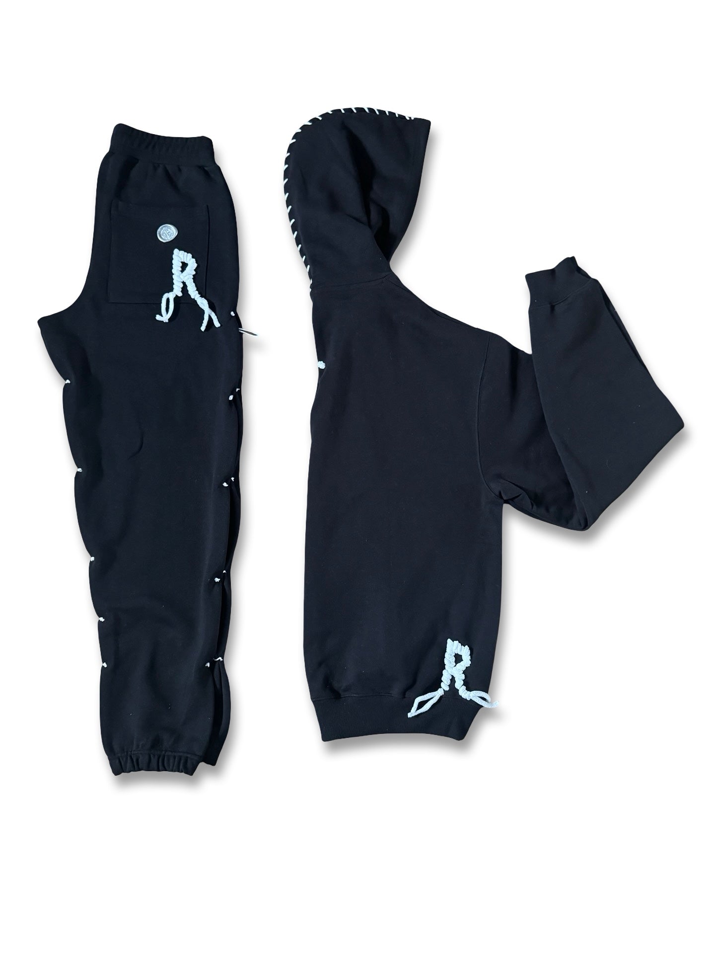 Onyx black “R” stitched mamba hoodie