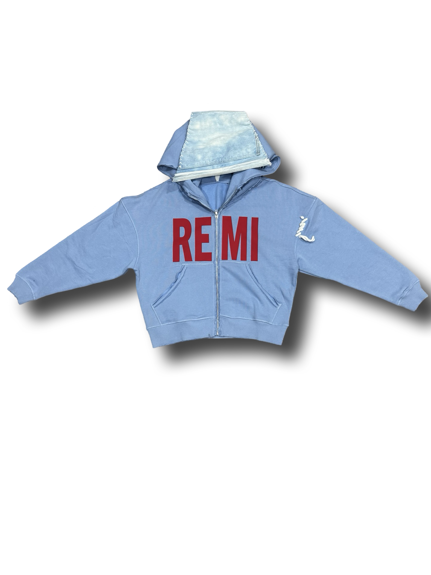 Oversized "REMI" zippered flare  hoodie
