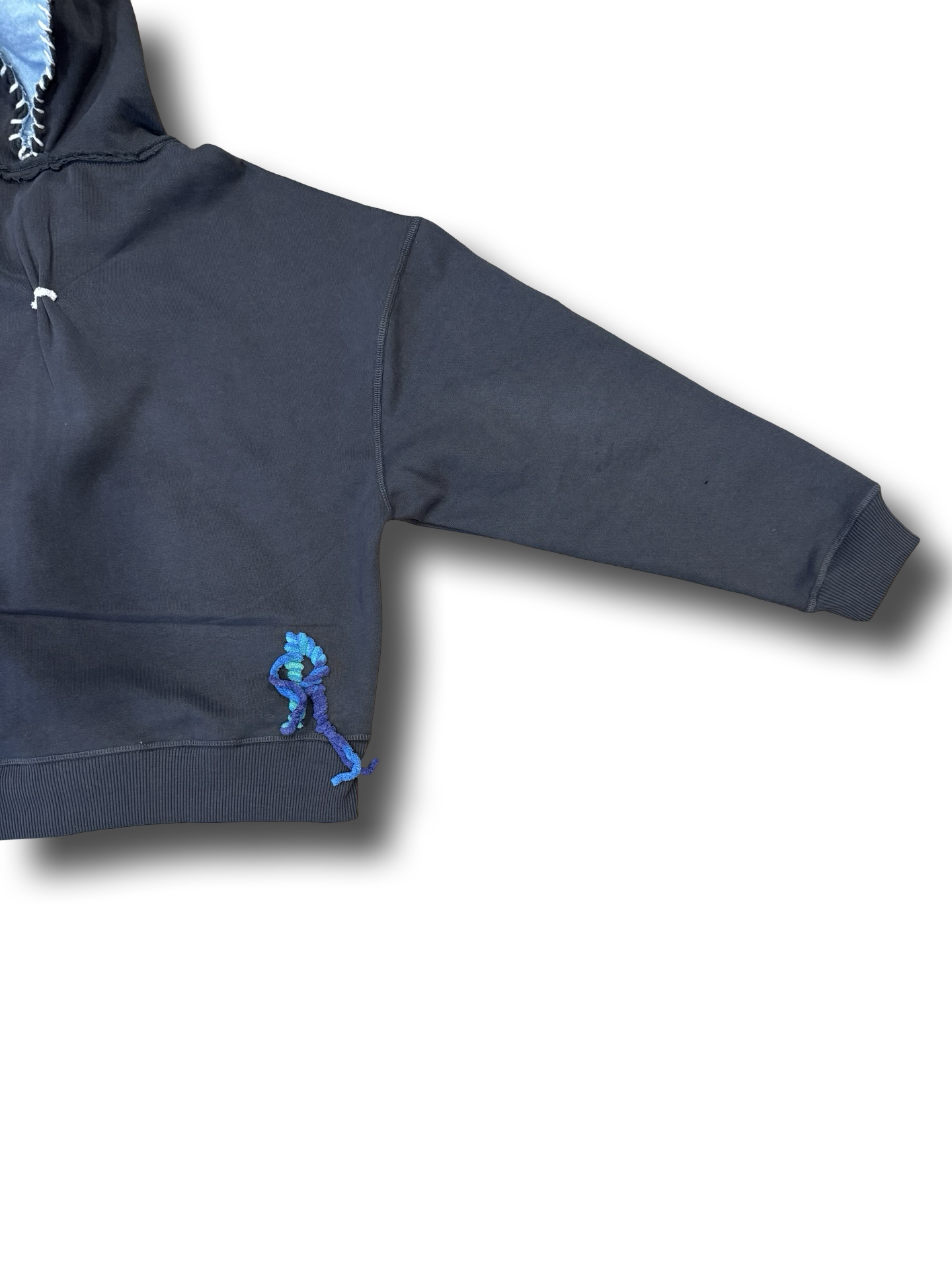 Oversized 'REMI' zippered flare hoodie