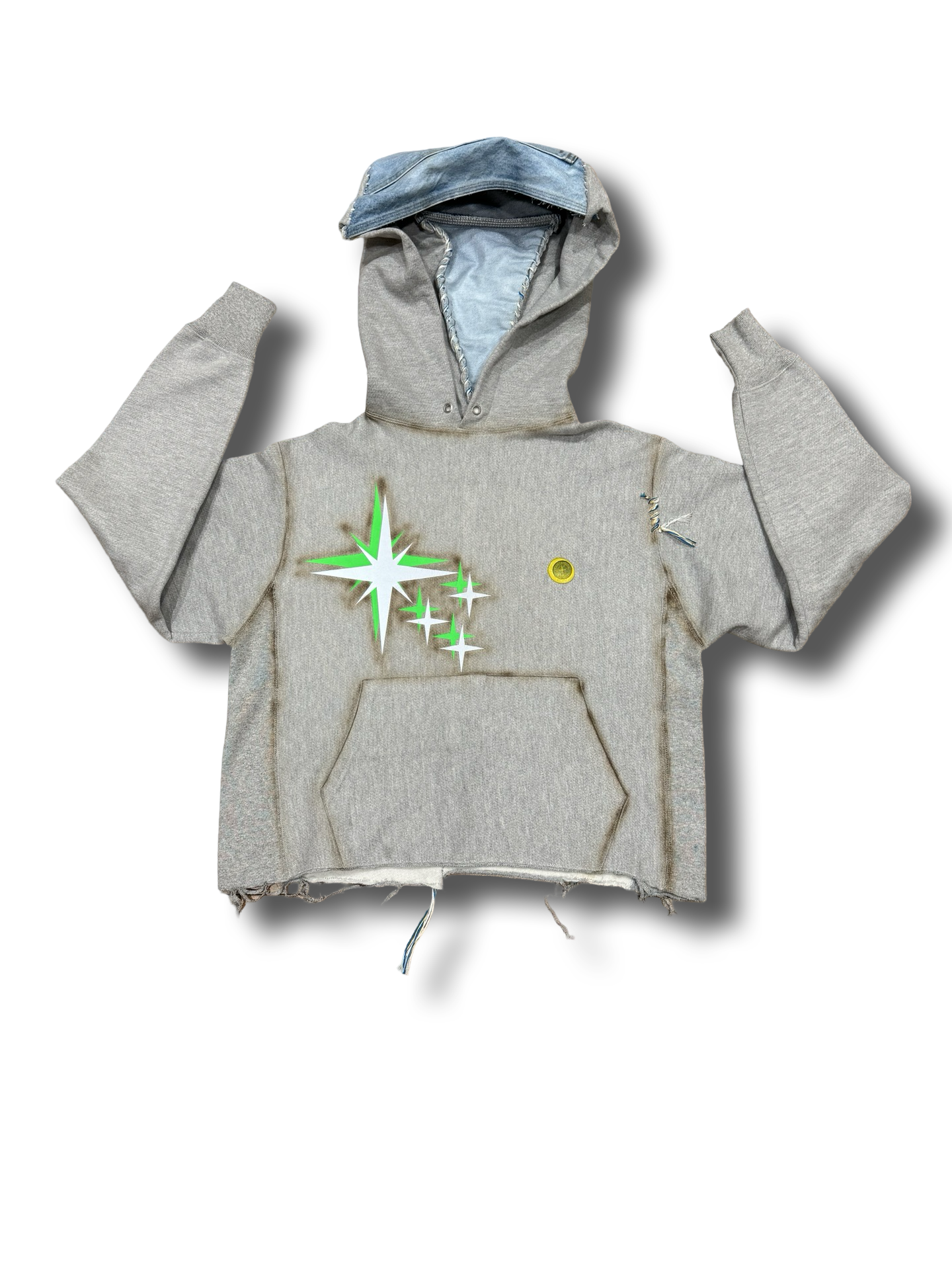 Heather Grey Magic Flare Denim Hoodie