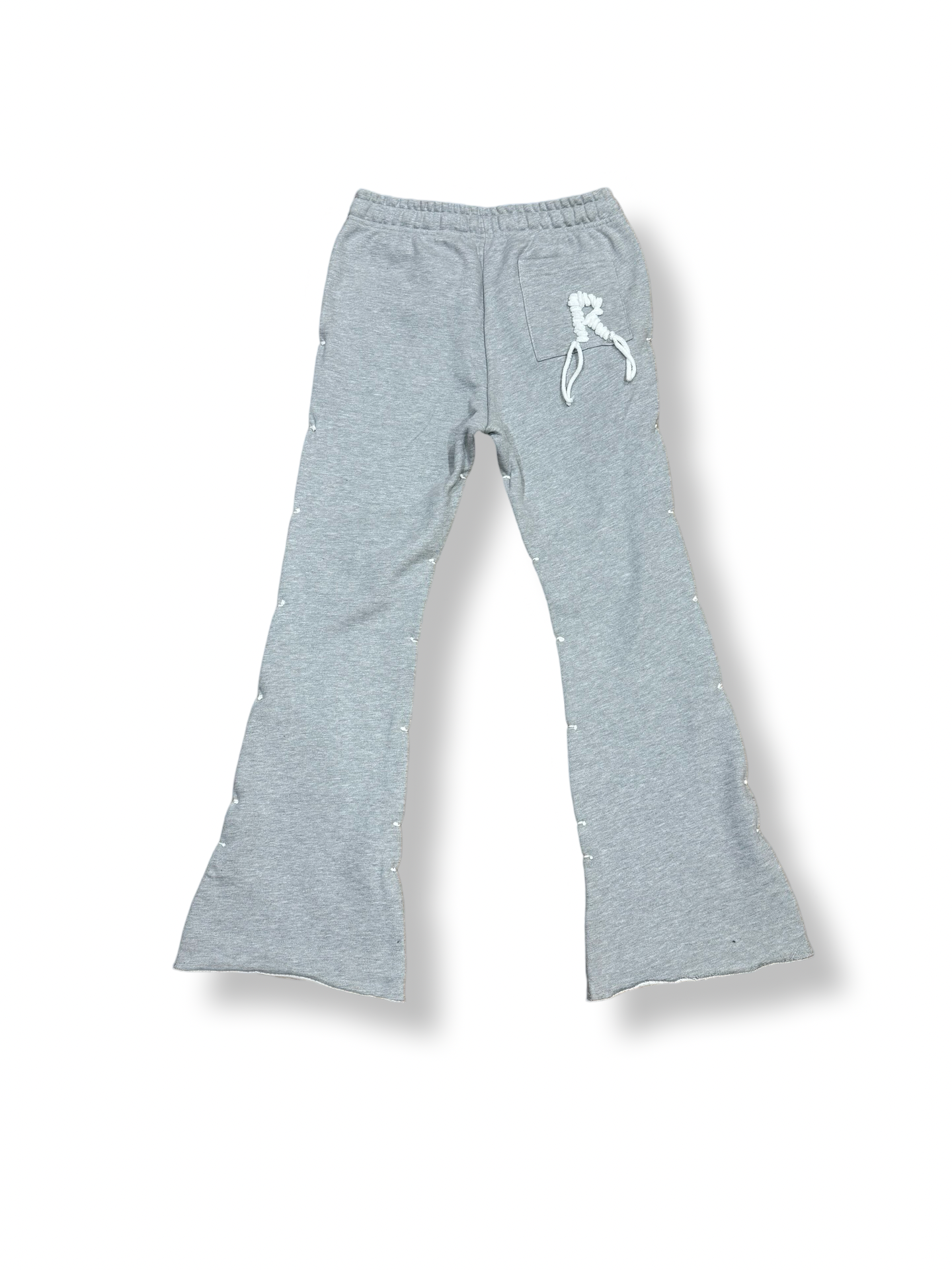 Grey "MAMBA" distressed sweatpants.