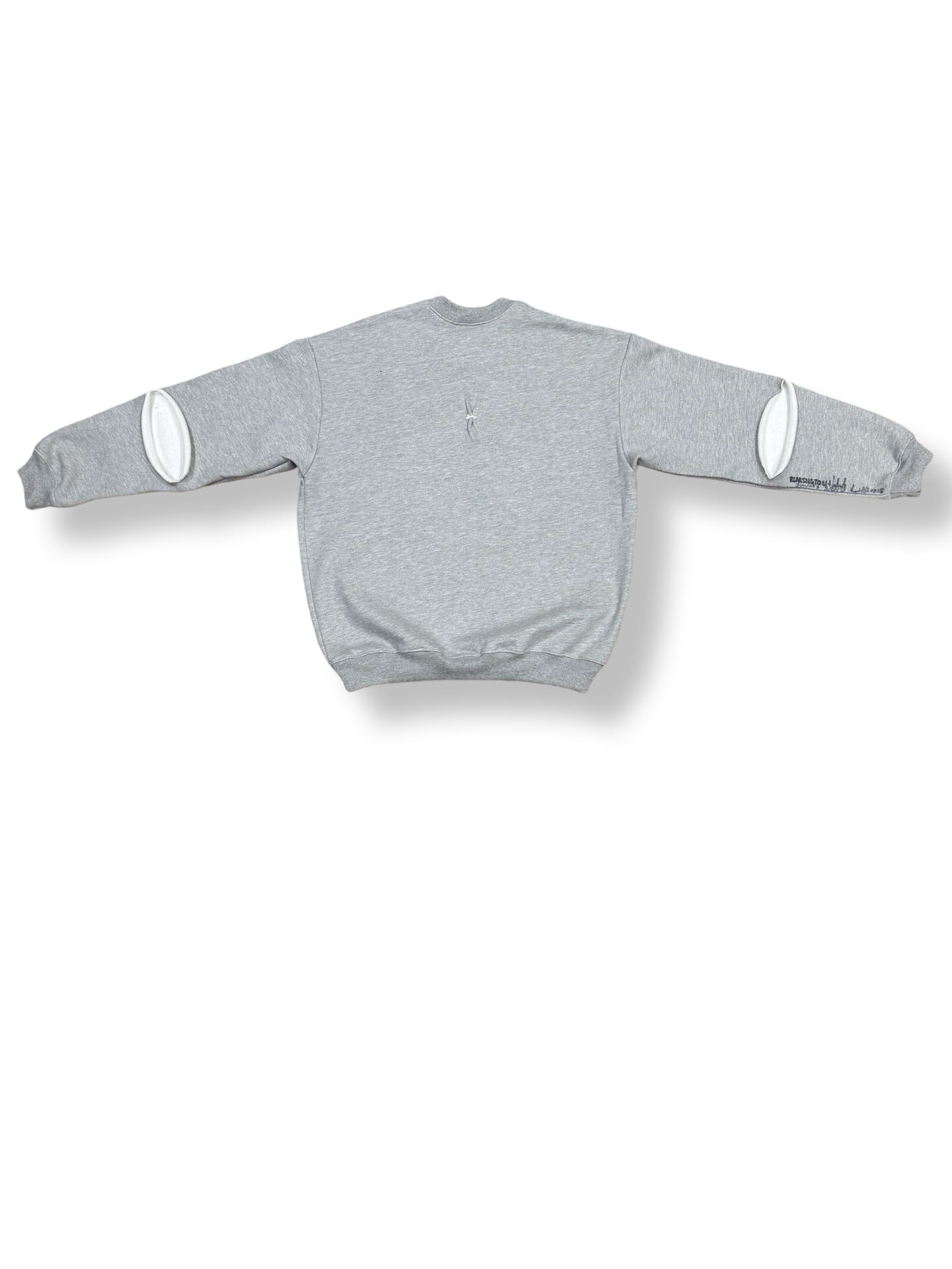 Grey distressed "MAMBA"crew neck.
