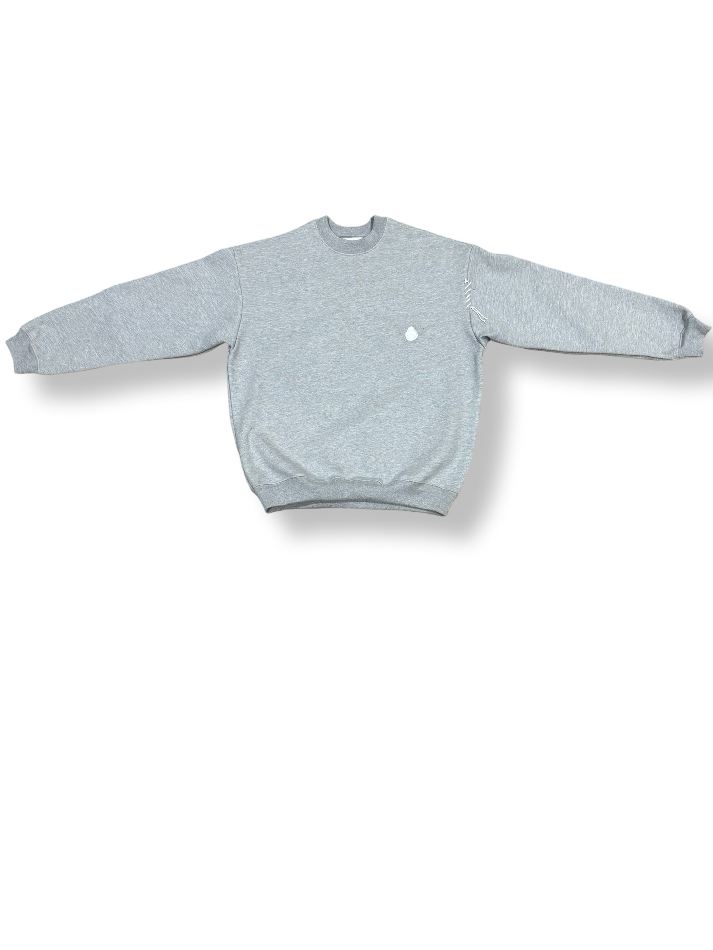 Grey distressed "MAMBA"crew neck.
